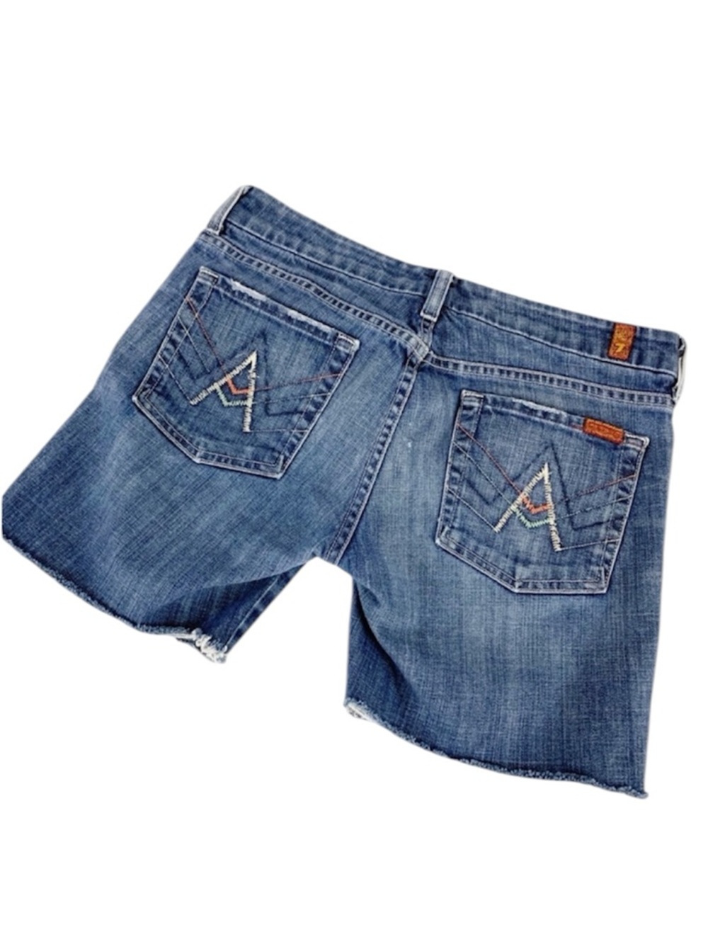 7 FOR ALL MANKIND A-pocket denim cutoff shorts